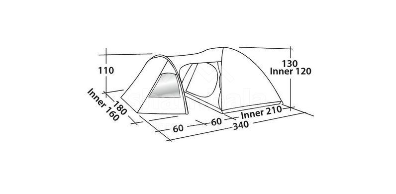Намет тримісний Easy Camp Blazar 300, Rustic Green (47177)