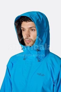 Мембранна куртка чоловіча Rab Downpour Jacket, Tempest Blue, S (RB QWI-06-TMB-SML)