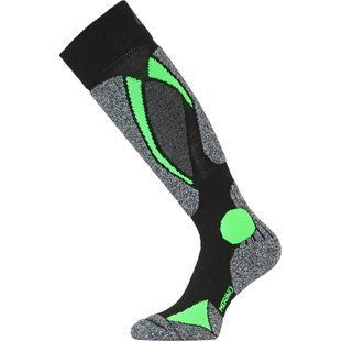 Термоноски лыжные Lasting SWC, black/green, S (SWC 906)