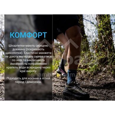 Шкарпетки водонепроникні Dexshell Running Lite 2.0 Socks, grey, S (36-38) (6954358901745)
