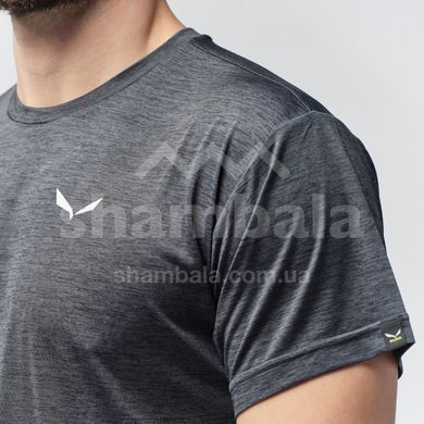 Футболка мужская Salewa PUEZ MELANGE DRY M S/S TEE, Black Out Melange, 48/M (26537/0911 48/M)