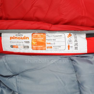 Спальный мешок Pinguin Comfort (-1/-7°C), 185 см - Left Zip, Red (PNG 215.185.Red-L)