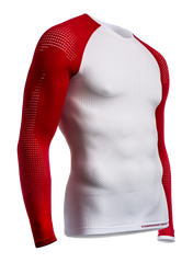 Футболка с длинным рукавом мужская Compressport On/Off Multisport Shirt LS, XL - White/Red (TSON-LS00RD-T4)
