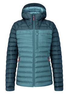 Женский легкий пуховик Rab Microlight Alpine Jacket Wmns, Orion Blue/Citadel, 8 (RB QDB-13-OBC-08)