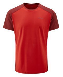 Футболка чоловіча Rab Force Tee, Ascent Red/Oxblood Red, L (RB QBL-05-ARO-LRG)