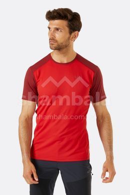 Футболка чоловіча Rab Force Tee, Ascent Red/Oxblood Red, L (RB QBL-05-ARO-LRG)