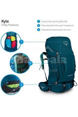 Рюкзак женский Osprey Kyte 46, Mulberry Purple, WS/WM (OSP 009.1880)
