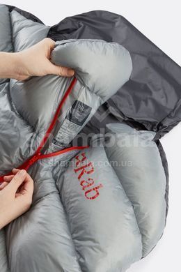 Спальний мішок Rab Mythic Ultra 120 Modular Regular, (0&deg;C), 185 см - Left Zip, Cloud/Graphene (QSI-40-CGR-REG-LZ)