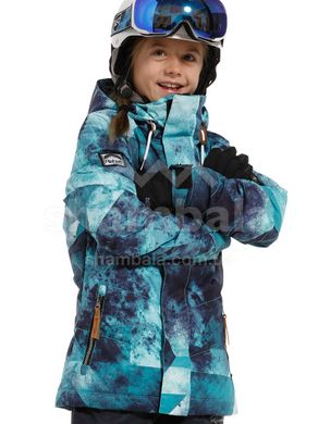 Гірськолижна дитяча тепла мембранна куртка Rehall Karina Jr 2021, 116 - graphic mountains aqua (60100-3012-116)