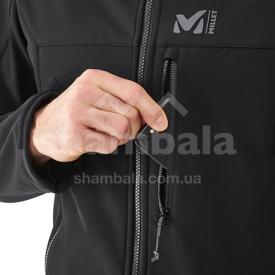 Трекінгова чоловіча куртка Soft Shell Millet TRACK HODDIE, Black - р.S (3515729449858)