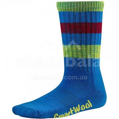 Шкарпетки дитячі Smartwool Striped Hike Light Crew Socks Bright Blue, р.M (SW SW136.378-M)