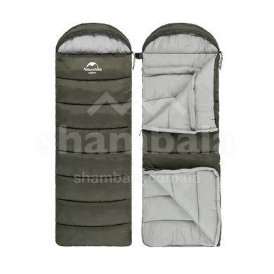 Спальний мішок Naturehike U350S NH20MSD07 (-3/-6&deg;С), 190 см - Left Zip, Brown (2000999788994)