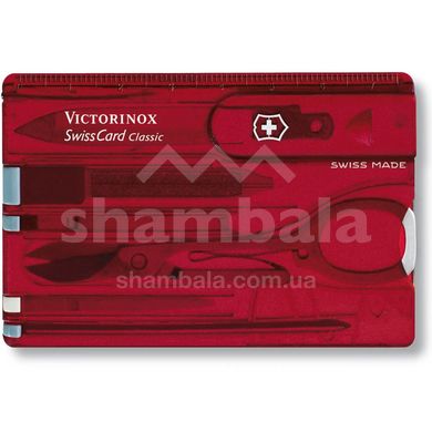 Мультитул Victorinox Swisscard, 10 функцій, 82 мм, Red , блістер (VKX 07100.TB1)