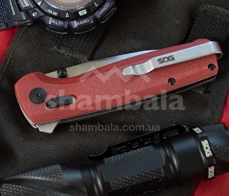 Складной нож SOG Terminus XR G10, Crimson, box ( SOG TM1023-BX)