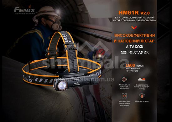 Ліхтар налобний Fenix HM61R V2.0 (HM61RV20)