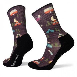Носки женские Smartwool Hike Light Summer Nights Print Crew Bordeaux, р.M (SW 01399.590-M)