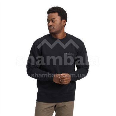 Світшот чоловічий Black Diamond M Mini Stacked Crewneck, Black, L (BD 7524660002LRG1)