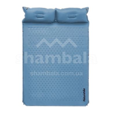 Самонадувающийся коврик двухместный с подушкой Naturehike CNH22DZ013, 196х132х3см, Blue (6975641889557)