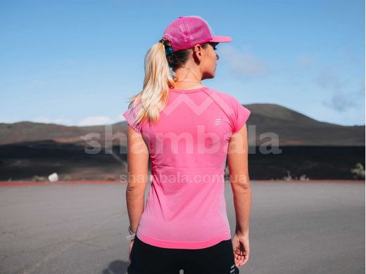Женская футболка Compressport Performance SS Tshirt, Hot Pink/Aqua, M (CMS AW00094B 377 00M)