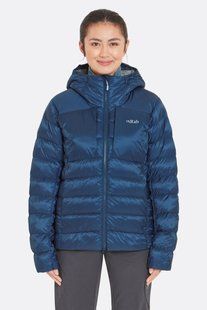Зимняя женская куртка Rab Cirrus Ultra Hoody Wmns, Tempest Blue, 08 (QIP-22-TMB-08)