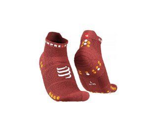 Носки Compressport Pro Racing Socks V4.0 Run Low, Spd Apple/Dk Cheddar, T2 (XU00047B 309 0T2)