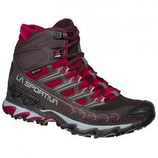 Ботинки женские La Sportiva Ultra Raptor II Mid Woman GTX, Carbon/Red Plum, 41 (LS 34D900502-41)