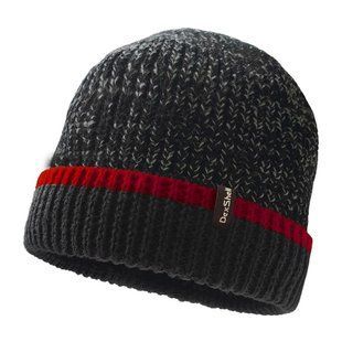 Шапка водонепроникна Dexshell Cuffed Beanie, S/M, Black/Red (DH353REDSM)