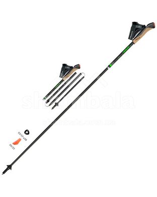 Трекинговые палки для скандинавской ходьбы Gabel FLD Carbon, 105 см, Black (7009400801050)