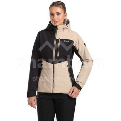 Гірськолижна жіноча мембранна куртка Kilpi FLIP-W, beige/black, 38 (WL0111KIBEG38)
