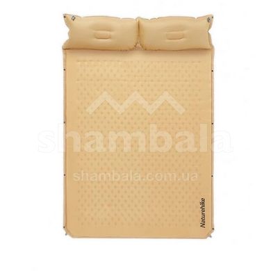 Самонадувний килимок двомісний з подушкою Naturehike CNH22DZ013, 196х132х3см, Yellow (6975641889601)
