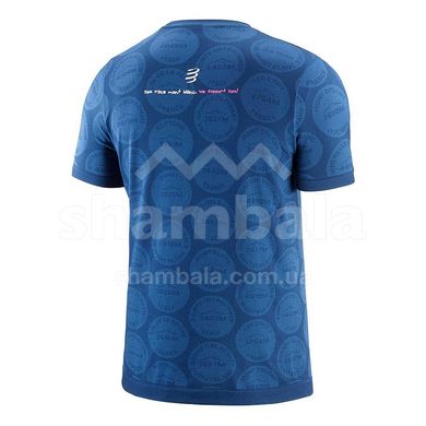 Футболка Compressport Training Tshirt SS Badges - Mont Blanc 2020 року, Blue, M (AM00032L 500 00M)