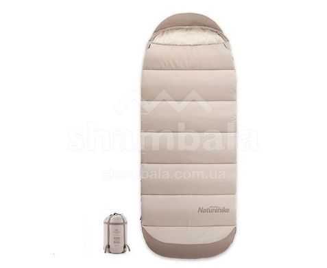Спальний мішок Naturehike B400 NH21MSD11 (1/-4&deg;С), 190 см - Right Zip, Beige (6927595788301)