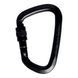 Карабин Singing Rock D Steel Lock Screw Gate, 50kN, Black (8595033365124)