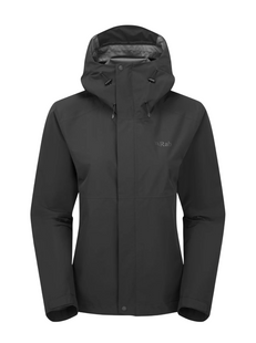 Мембранная куртка женская Rab Downpour Jacket Wmns, Black, 8 (RB QWI-07-BLK-08)