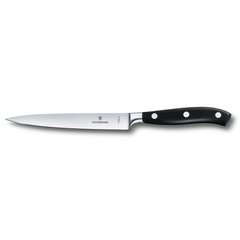 Нож бытовой, кухонный Victorinox Forged Carving Grand Maitre (GB) (лезвие: 150мм), черный 7.7203.15G