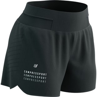 Шорти жіночі Compressport Performance Overshort W - Black Edition 2023, Black/White, XS (AW00198L 910 0XS)