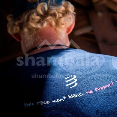 Футболка с длинным рукавом Compressport Training Tshirt LS Badges - Mont Blanc 2020, Blue, M (AM00034L 500 00M)