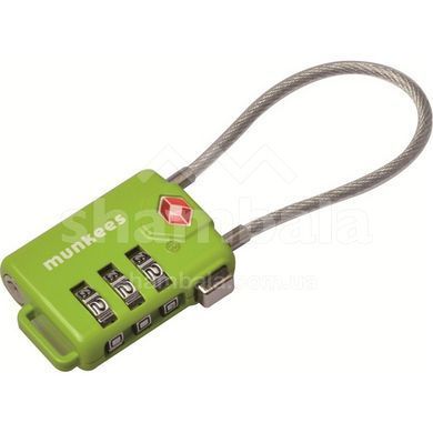 Брелок-замок Munkees 3609 TSA Cable Combi Lock Lime (MNKS 3609-LM)