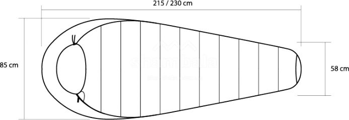 Спальний мішок Trimm TRAPER (0/-6°C), 195 см - Right Zip, olive (49687)