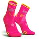 Шкарпетки Compressport Pro Racing Socks V3.0 Ultralight Run 2019 High, Fluo Pink, T2 (RSHULV3-FL3430-T2)