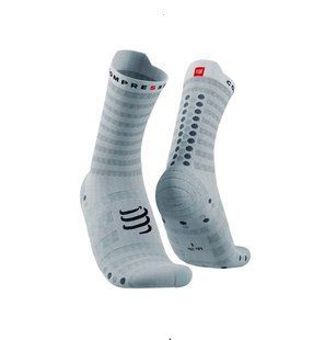 Носки Compressport Pro Racing Socks V4.0 Ultralight Run High, White/Alloy, T1 (7630102522310)