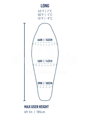 Спальный мешок женский Sea to Summit Spark Women's 7C/45F Long, Pewter Grey (STS ASL041071-351702)