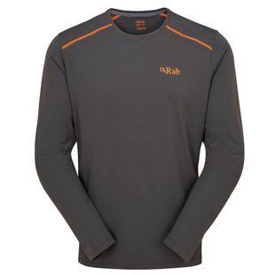 Футболка з довгим рукавом чоловіча Rab Force LS Tee, Graphene, XL (RB QBL-07-GRH-XLG)
