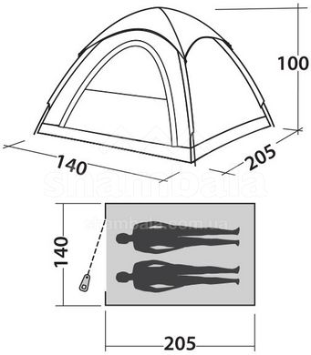 Палатка двухместная Easy Camp Tent Comet 200, Red (5709388102133)