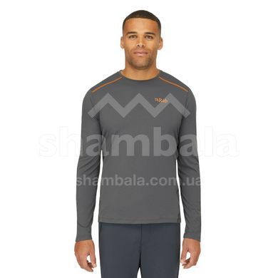 Футболка з довгим рукавом чоловіча Rab Force LS Tee, Graphene, XL (RB QBL-07-GRH-XLG)