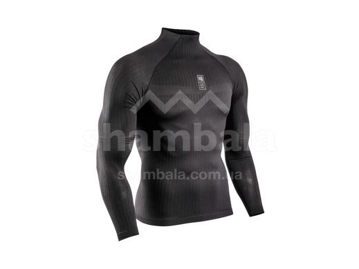 Термофутболка мужская с длинным рукавом Compressport 3D Thermo 110g LS Tshirt, Black, L/XL (TS3D-LS-110-99-3L)