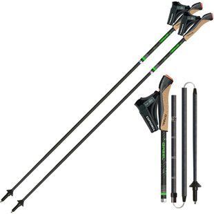 Трекинговые палки для скандинавской ходьбы Gabel FLD Carbon, 125 см, Black (7009400801250)