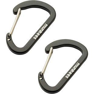 Карабін Munkees Flat Wiregate 4 мм x 40 мм, пара, Black (6932057832515)
