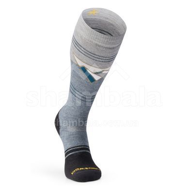 Шкарпетки чоловічі Smartwool Snowboard Full Cushion Mountain Geo Pattern OTC, Pewter Blue, XL (SW SW002156.L88-XL)
