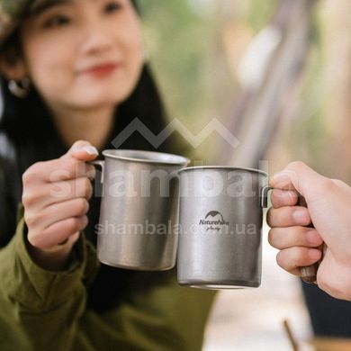 Кружка з дерев'яною ручкою Naturehike NH21SJ001, 350 мл (6927595784594)